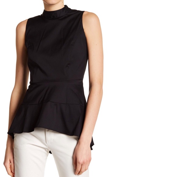 Catherine Malandrino Tops - Catherine Malandrino Mock Neck Poplin Tank Top